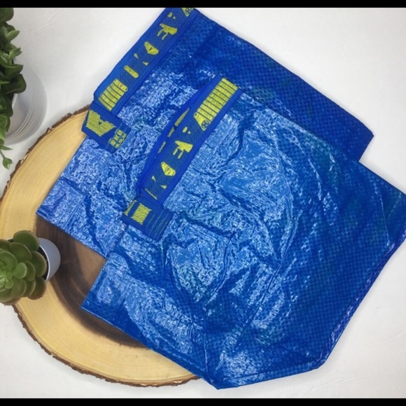 IKEA BRATTBY Set of 2 Small Shopping Tote - NWT - Picture 2 of 7